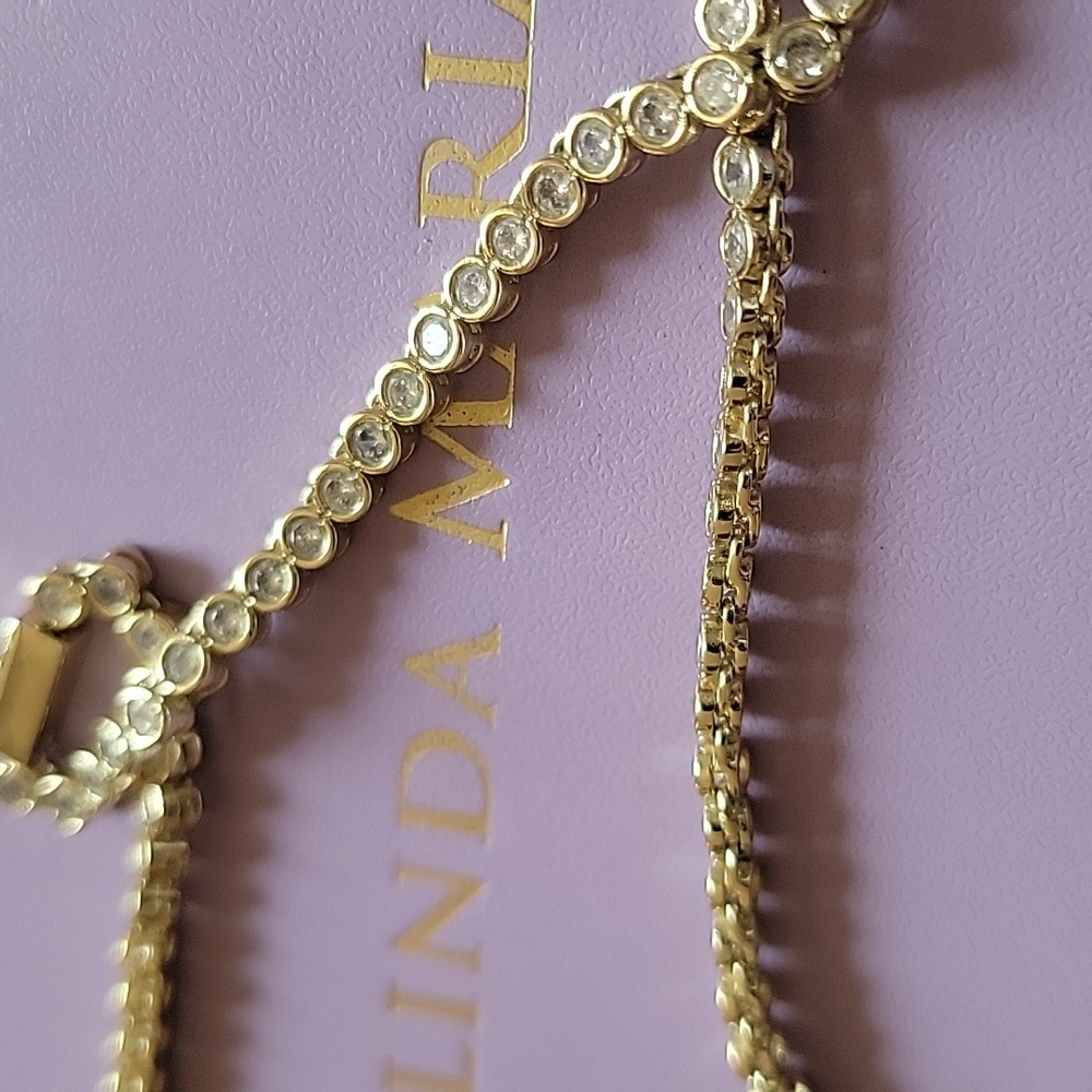 2 Piece Melinda Maria Elegant Gold Baroness  Necklace And Bracelet Set 7 /15
